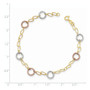 14k Tri-color Circles Bracelet