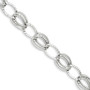 14k White Gold Polished and Textured Hollow w/ext. Bracelet