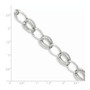 14k White Gold Polished and Textured Hollow w/ext. Bracelet