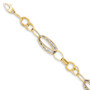 14k Two-tone Textured Hollow w/ext. Bracelet