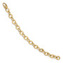 14k Polished Fancy Oval Link Bracelet