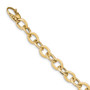 14k Polished Fancy Oval Link Bracelet