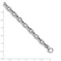 14K White Polished Fancy Link Bracelet