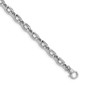 14K White Polished Fancy Link Bracelet