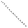 14k White Gold Fancy Link 7.5in Bracelet