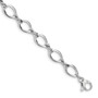 14k White Gold Fancy Link 7.5in Bracelet