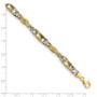 14k Two-tone Fancy Link Bracelet