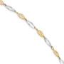 14k Two-tone Fancy Link Bracelet