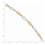 14k Two-tone Fancy Link Bracelet