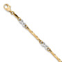 14k Two-tone Fancy Link Bracelet