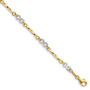 14k Two-tone Fancy Link Bracelet