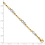 14k Two-tone Fancy Link Bracelet