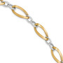 14k Two-tone Fancy Link Bracelet