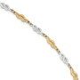 14k Two-tone Fancy Link Bracelet