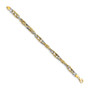 14k Two-tone Fancy Link Bracelet