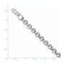 14k White Gold 7.5in 6.25mm Polished Fancy Rolo Link Bracelet