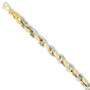 14k Two-tone Fancy Hollow Link Bracelet