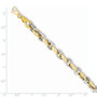 14k Two-tone Fancy Hollow Link Bracelet