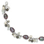 Sterling Silver Crystal /FW Cultured Pearl Bracelet