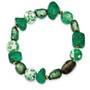 FW Cultured Pearl, Agate, Crystal, Jade and Quartz Stretch Bracelet