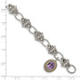 Sterling Silver w/14k Amethyst Bracelet