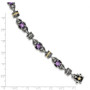 Sterling Silver w/14k Amethyst Bracelet