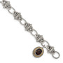 Sterling Silver w/14k Smoky Quartz Bracelet