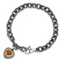 Sterling Silver w/14k Citrine Heart Bracelet