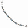 Sterling Silver w/14k Sky Blue Topaz Bracelet