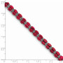 Sterling Silver Rhodium-plated Ruby Bracelet