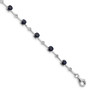 Sterling Silver Rhodium-plated Sapphire Bracelet