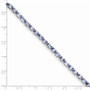 Sterling Silver Rhodium-plated Tanzanite Bracelet