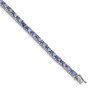 Sterling Silver Rhodium-plated Tanzanite Bracelet