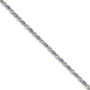 Sterling Silver Polished Tanzanite 7.5 inch Bracelet