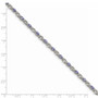 Sterling Silver Polished Tanzanite 7.5 inch Bracelet