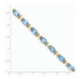 14k 7x5mm Oval Blue Topaz bracelet