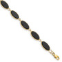 14k 8.25in Polished Genuine Fancy Onyx Bracelet