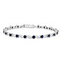 14K White Gold Sapphire Gemstone Bracelet