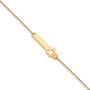 14K Polished Flower w/1 in ext Children's ID Bracelet