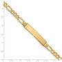 14k Semi-Solid Figaro Link ID Bracelet