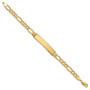 14k Semi-Solid Figaro Link ID Bracelet