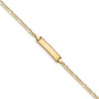 14k 6in Engraveable Figaro Link Baby/Child ID Bracelet