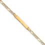 14k Pav Figaro ID Bracelet