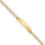 14k Flat Figaro Link ID Bracelet