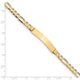 14k Flat Figaro Link ID Bracelet