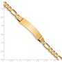 14k Flat Figaro Link ID Bracelet