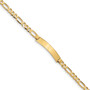 14k Flat Figaro Link ID Bracelet