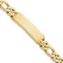 14k Hand-polished Figaro Link ID Bracelet