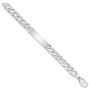 Sterling Silver Polished Engraveable Curb Link ID Bracelet