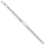 Sterling Silver Diamond-cut Engraveable Curb Link ID Bracelet